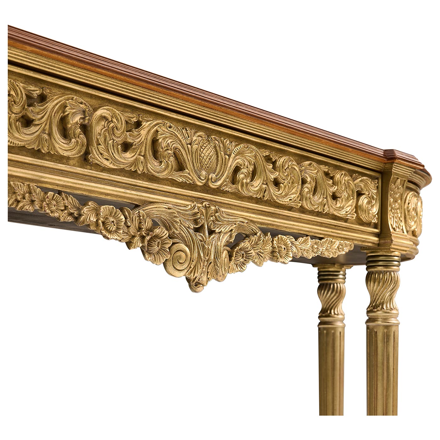 Louis IV Style Narrow Gilded Console