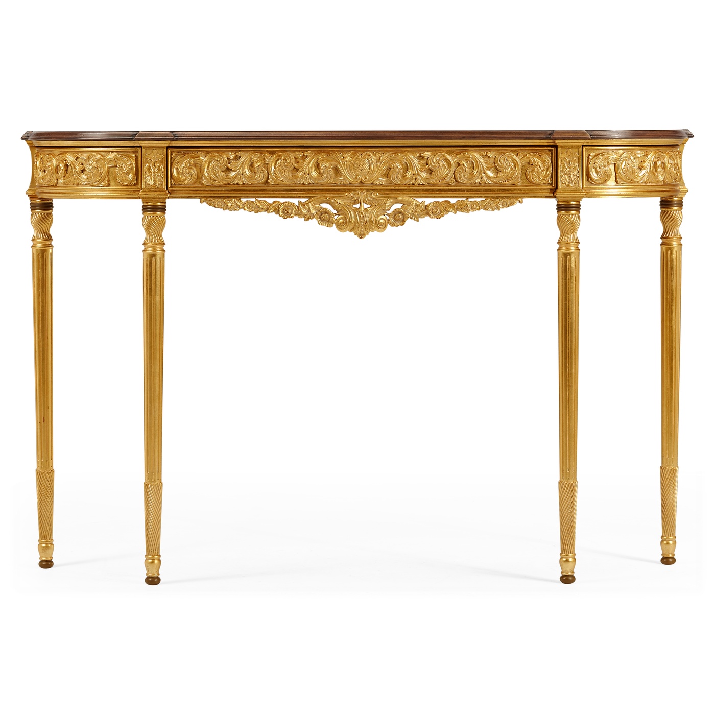 Louis IV Style Narrow Gilded Console