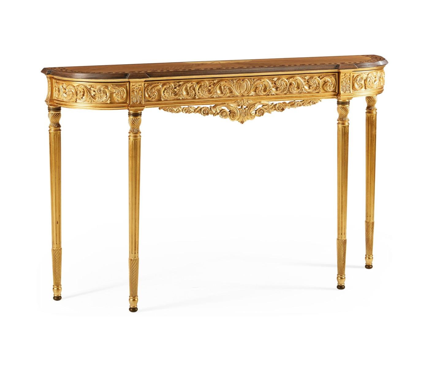 Louis IV Style Narrow Gilded Console