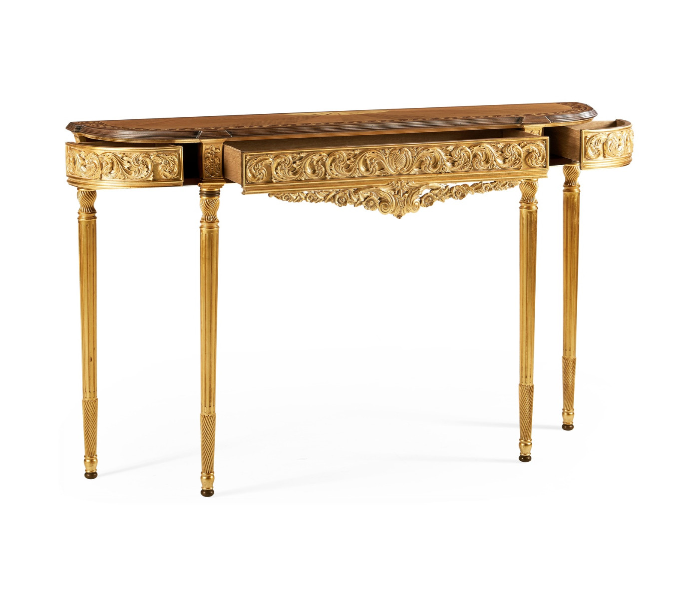Louis IV Style Narrow Gilded Console