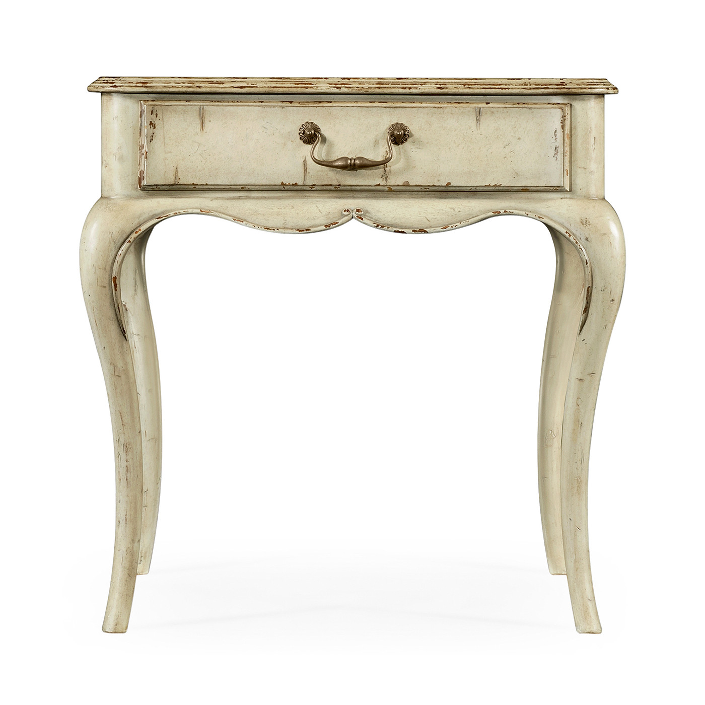 Grey rub-through square side table