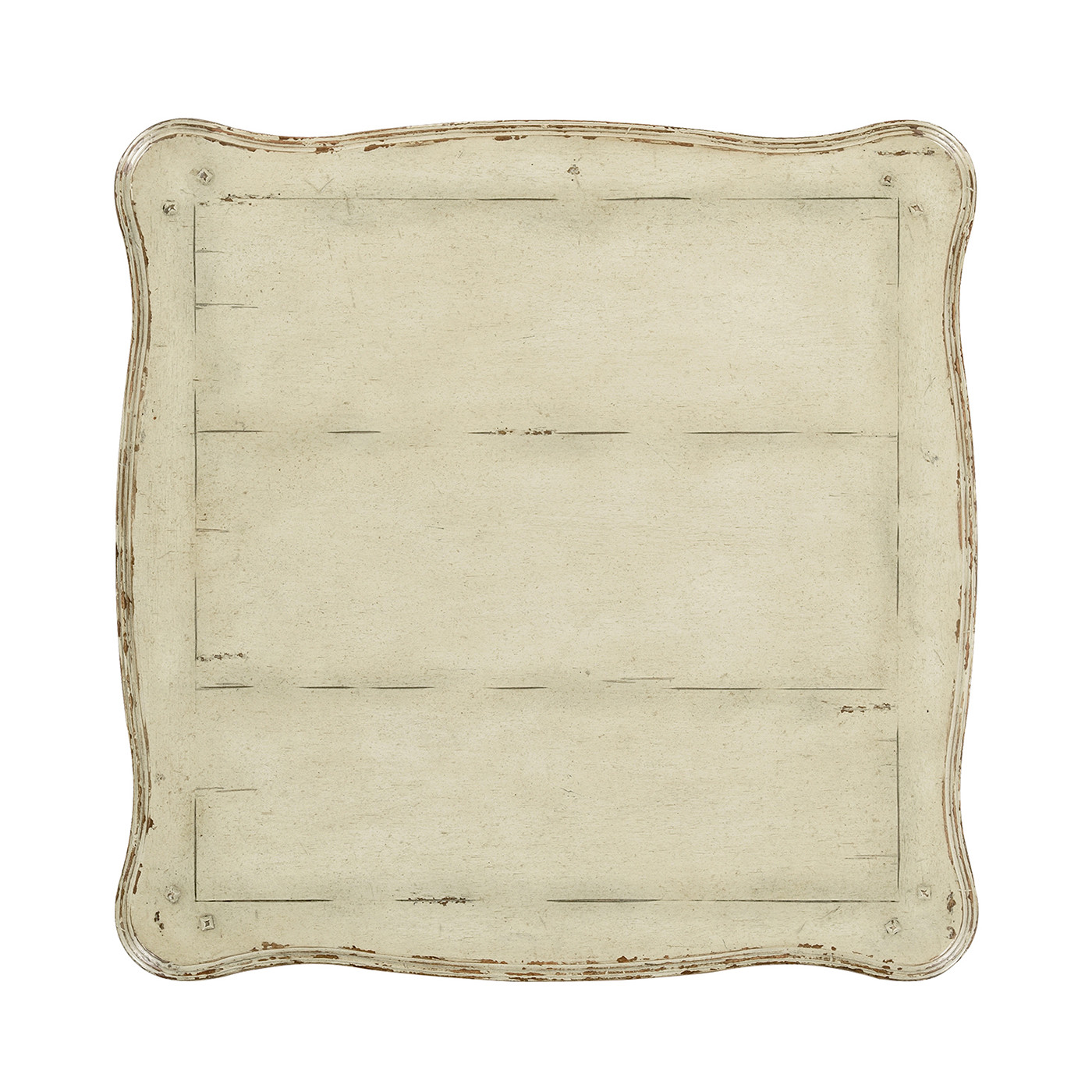 Grey rub-through square side table