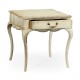 Grey rub-through square side table