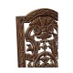 Jacobean Style Dark Oak Pierced Back Arm Chair