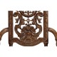 Jacobean Style Dark Oak Pierced Back Arm Chair