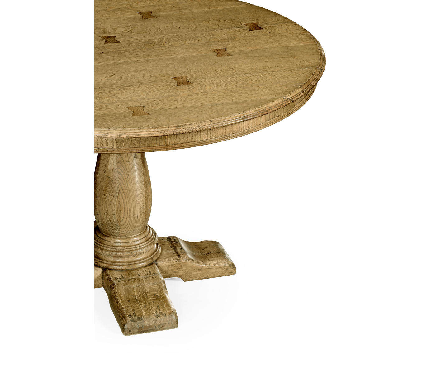 48'' French Country Style Natural Oak Dining Table