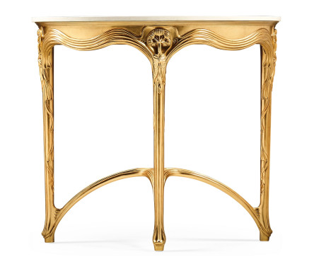 Art Nouveau gilded console