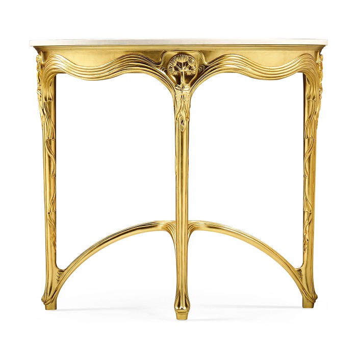 Art Nouveau gilded console