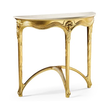 Art Nouveau gilded console