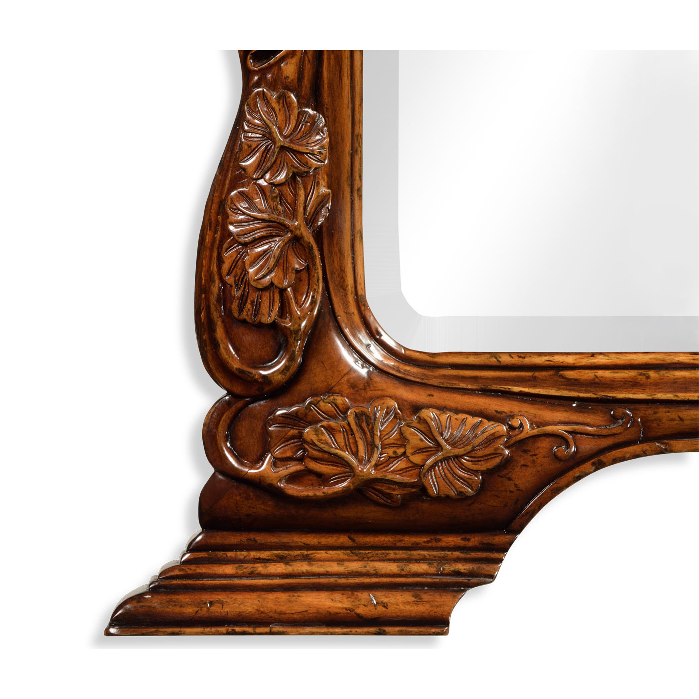 Walnut Carved Mirror