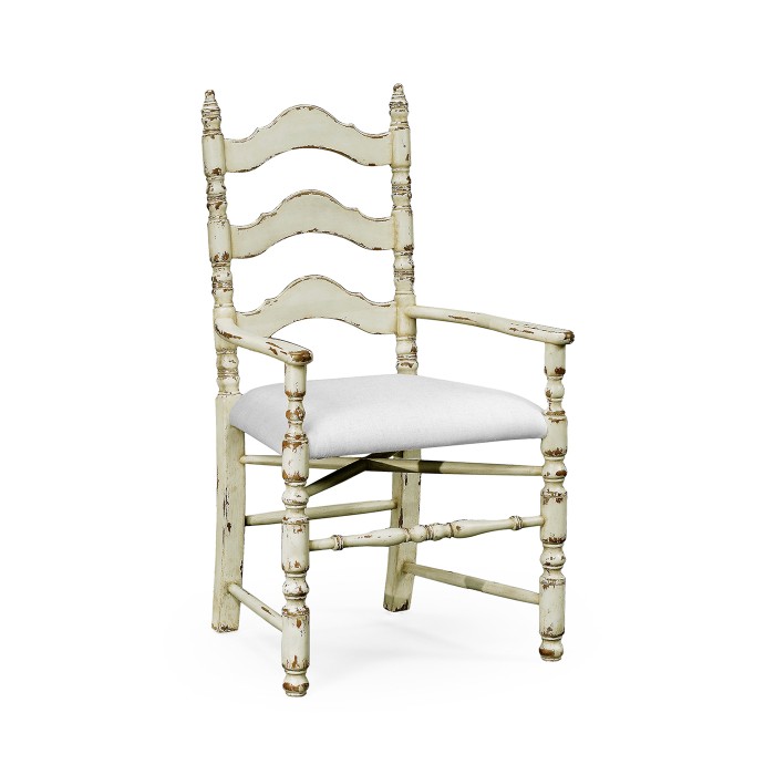 White Oak Ladder Back Country Chair (Arm)
