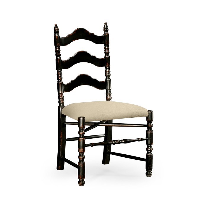 Black Oak Ladder Back Country Chair (Side)