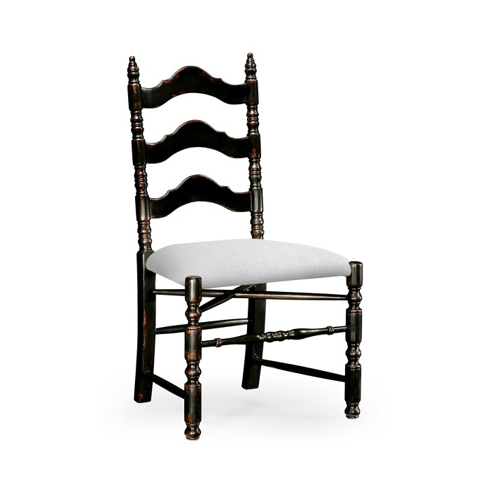 Black Oak Ladder Back Country Chair (Side)