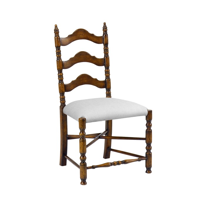 Walnut Ladder Back Country Chair (Side)