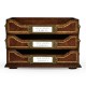Victorian Style Mahogany Triple Letter Tray