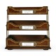 Victorian Style Mahogany Triple Letter Tray