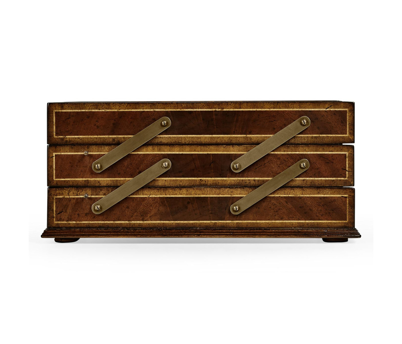 Victorian Style Mahogany Triple Letter Tray