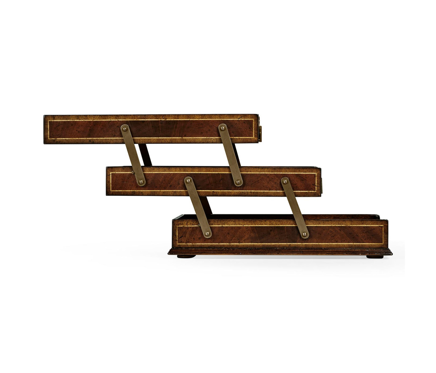 Victorian Style Mahogany Triple Letter Tray