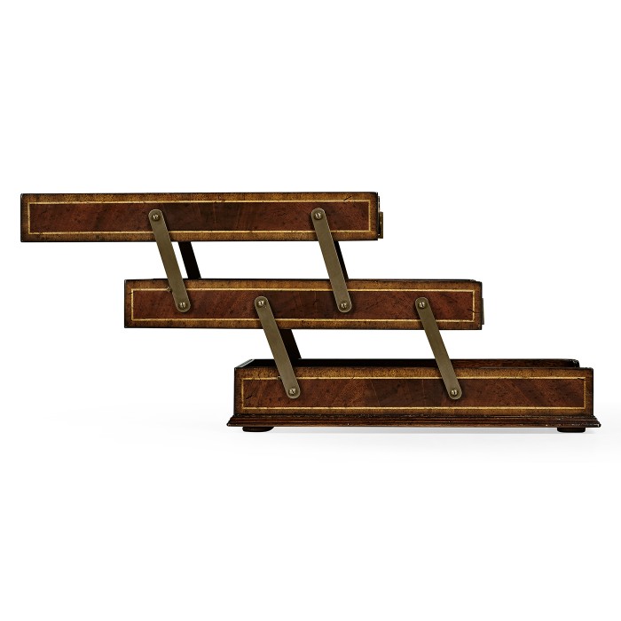 Victorian Style Mahogany Triple Letter Tray