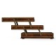 Victorian Style Mahogany Triple Letter Tray