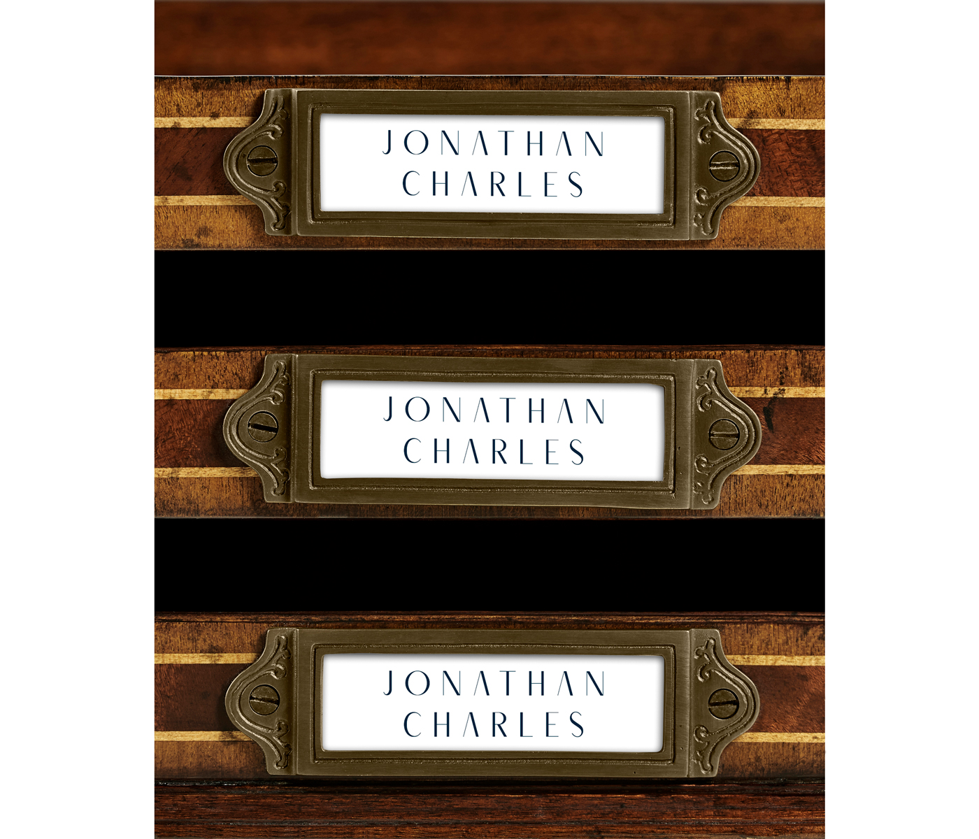Victorian Style Mahogany Triple Letter Tray