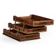 Victorian Style Mahogany Triple Letter Tray