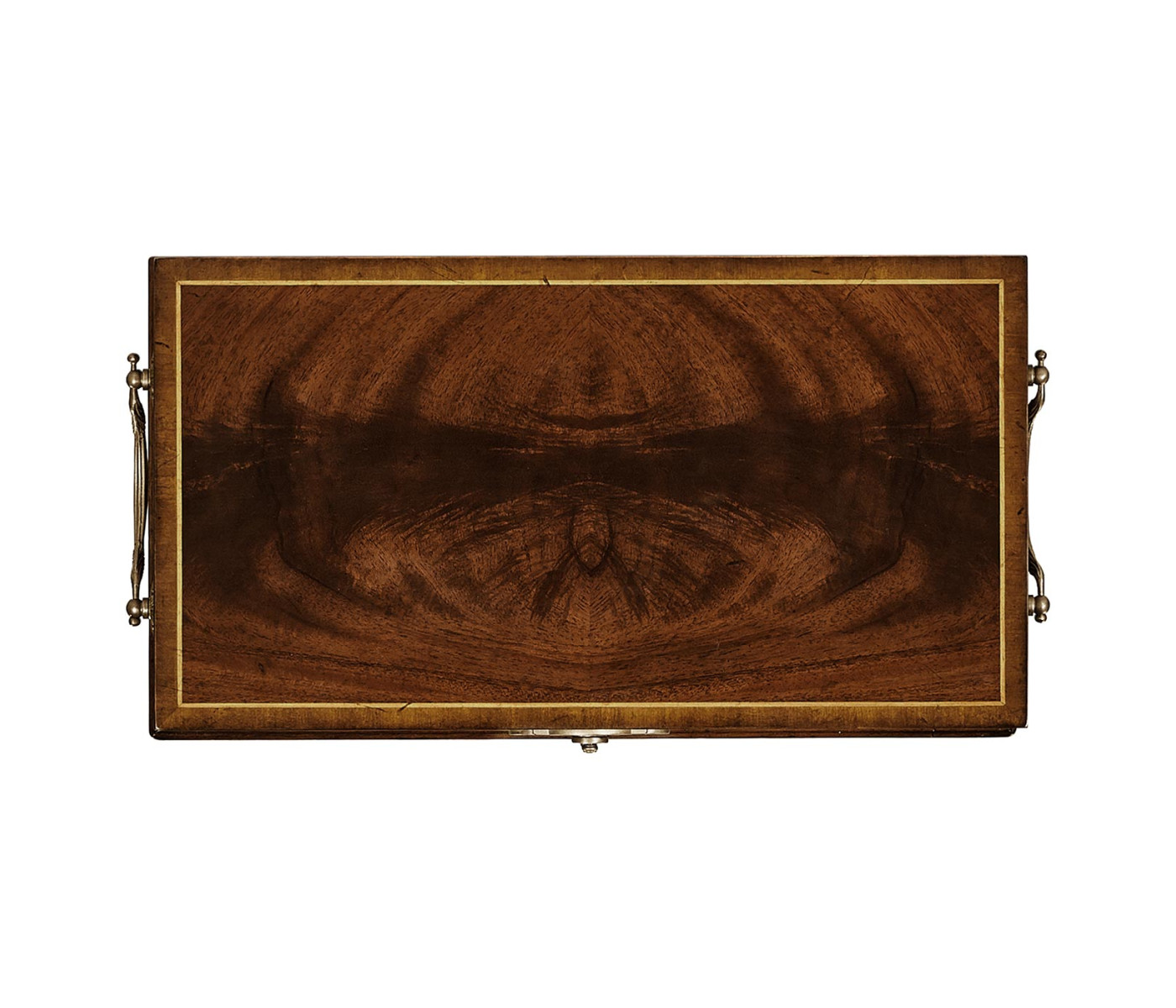 Tall Square Crotch Mahogany Jewellery Box