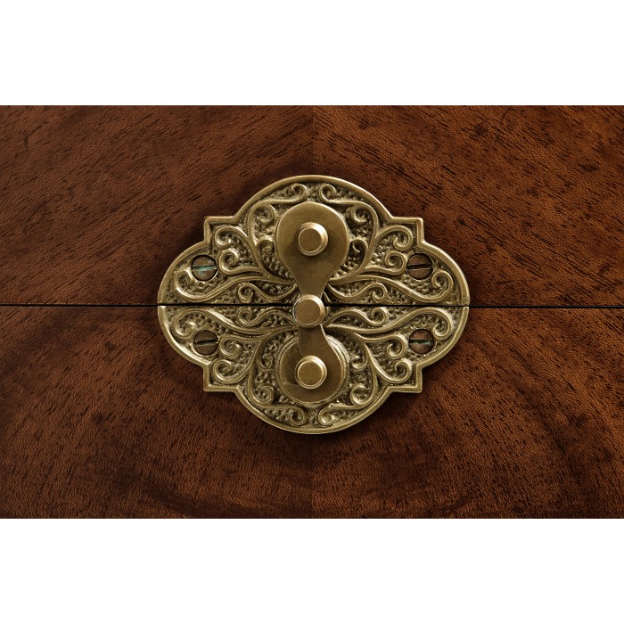 Tall Square Crotch Mahogany Jewellery Box