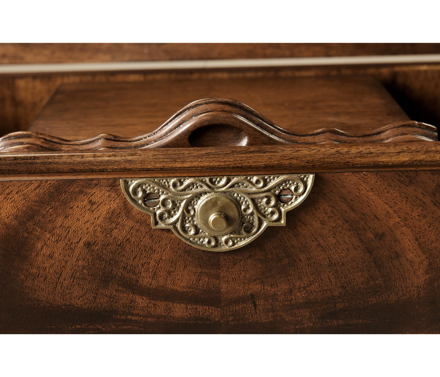 Tall Square Crotch Mahogany Jewellery Box