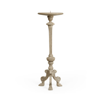 Baroque Style Grey Oak Candlestand