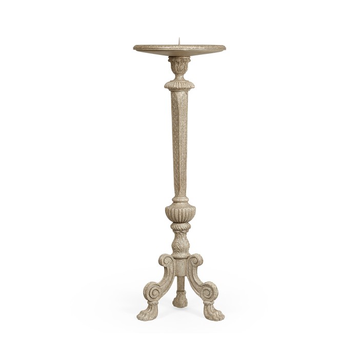 Baroque Style Grey Oak Candlestand