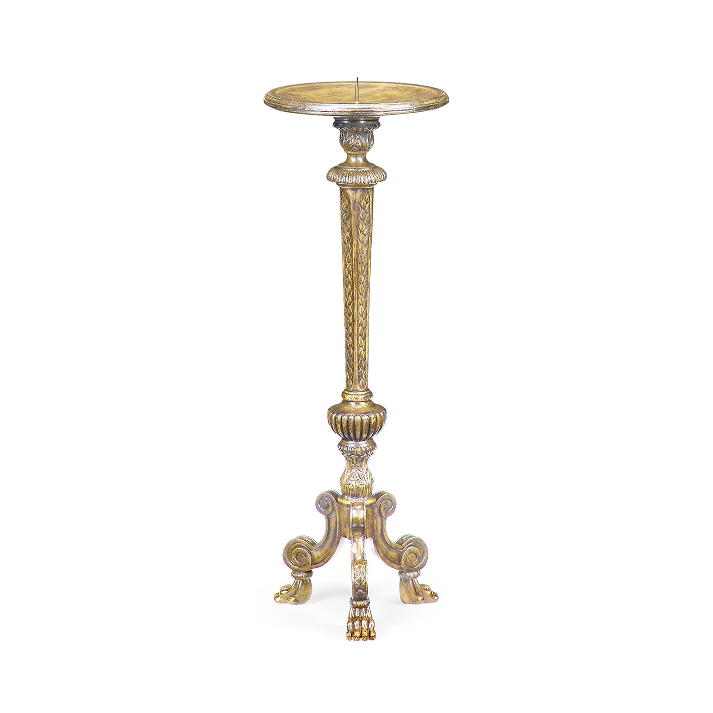 Baroque Style Natural Oak Candlestand
