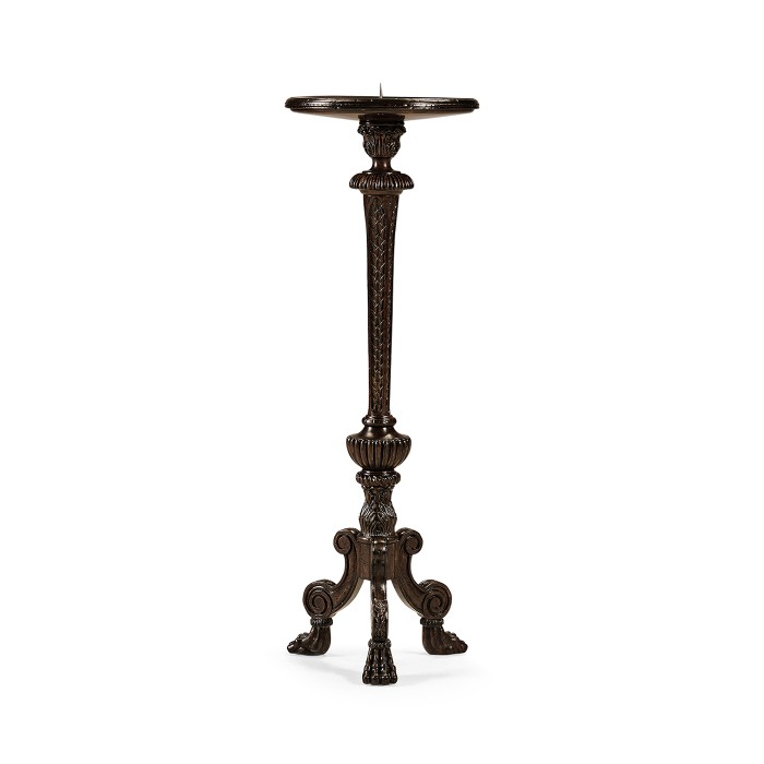 Baroque Style Dark Oak Candlestand