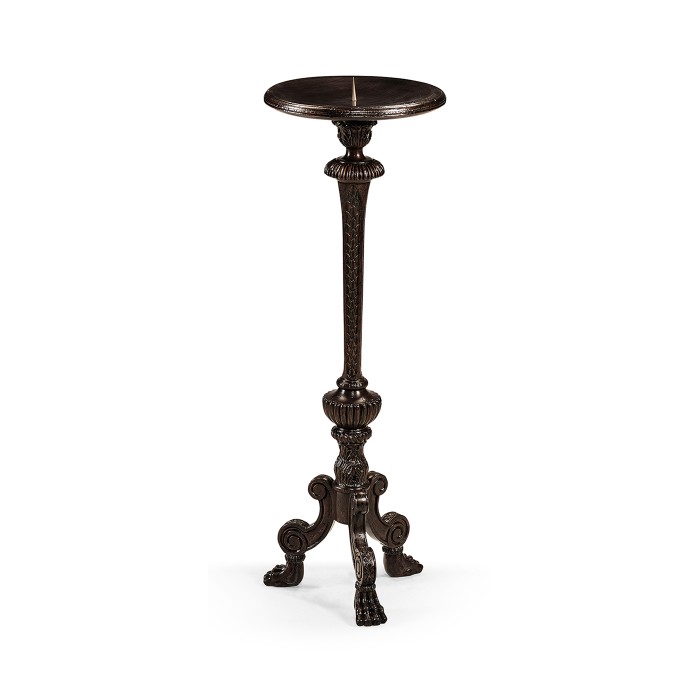 Baroque Style Dark Oak Candlestand