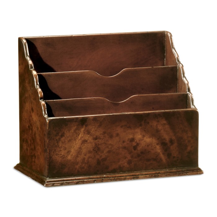 Large Antique Mahogany Letter Rack
