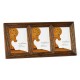 Triple Walnut Ribbed Picture Frame (5