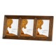 Triple Walnut Ribbed Picture Frame (5