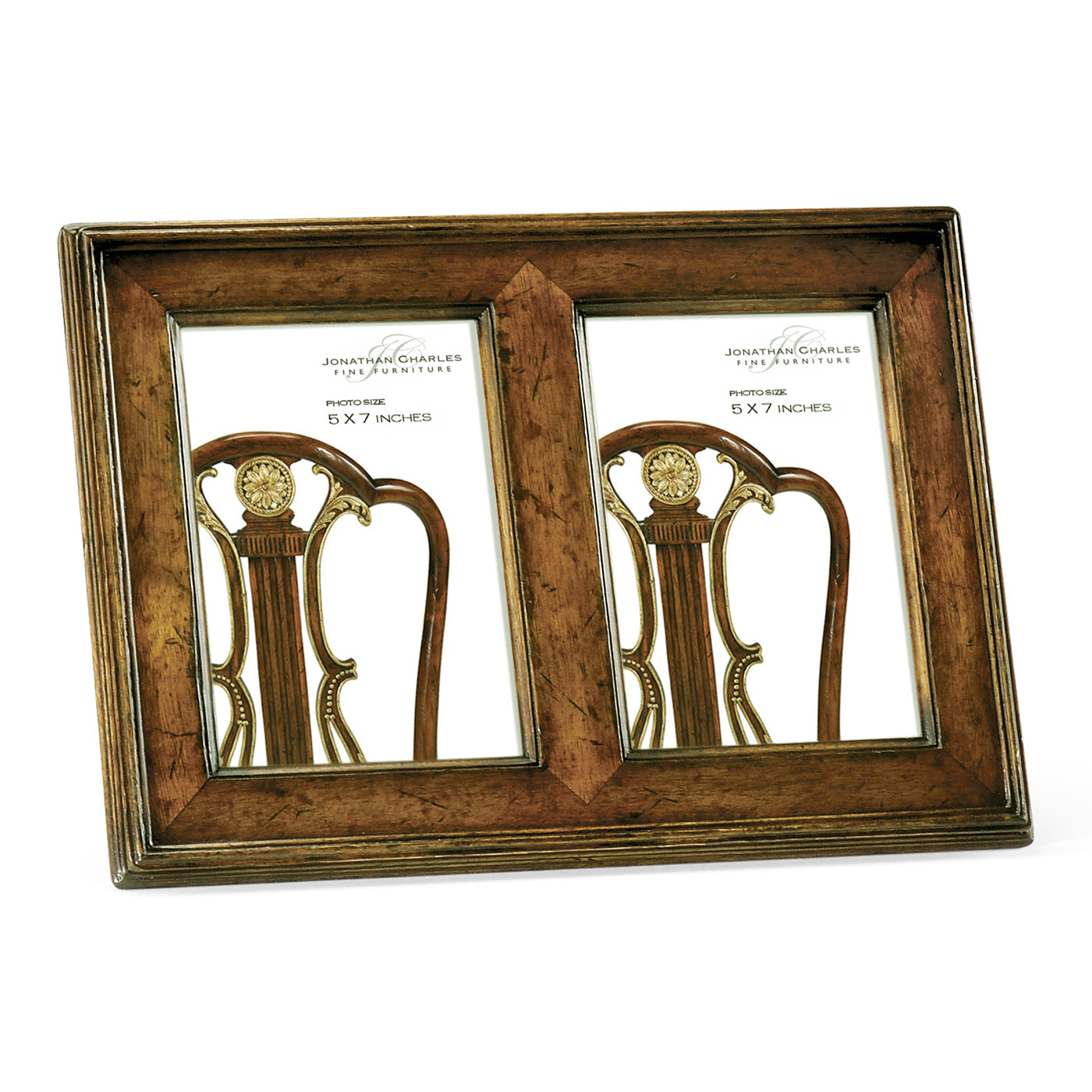 Double Country Walnut Picture Frame (5