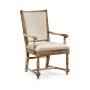 Distressed Country Medium Driftwood Arm Chair
