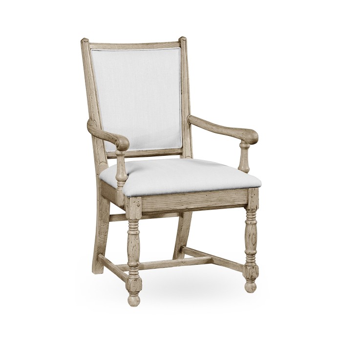 Distressed Grey Oak Country Arm Chair