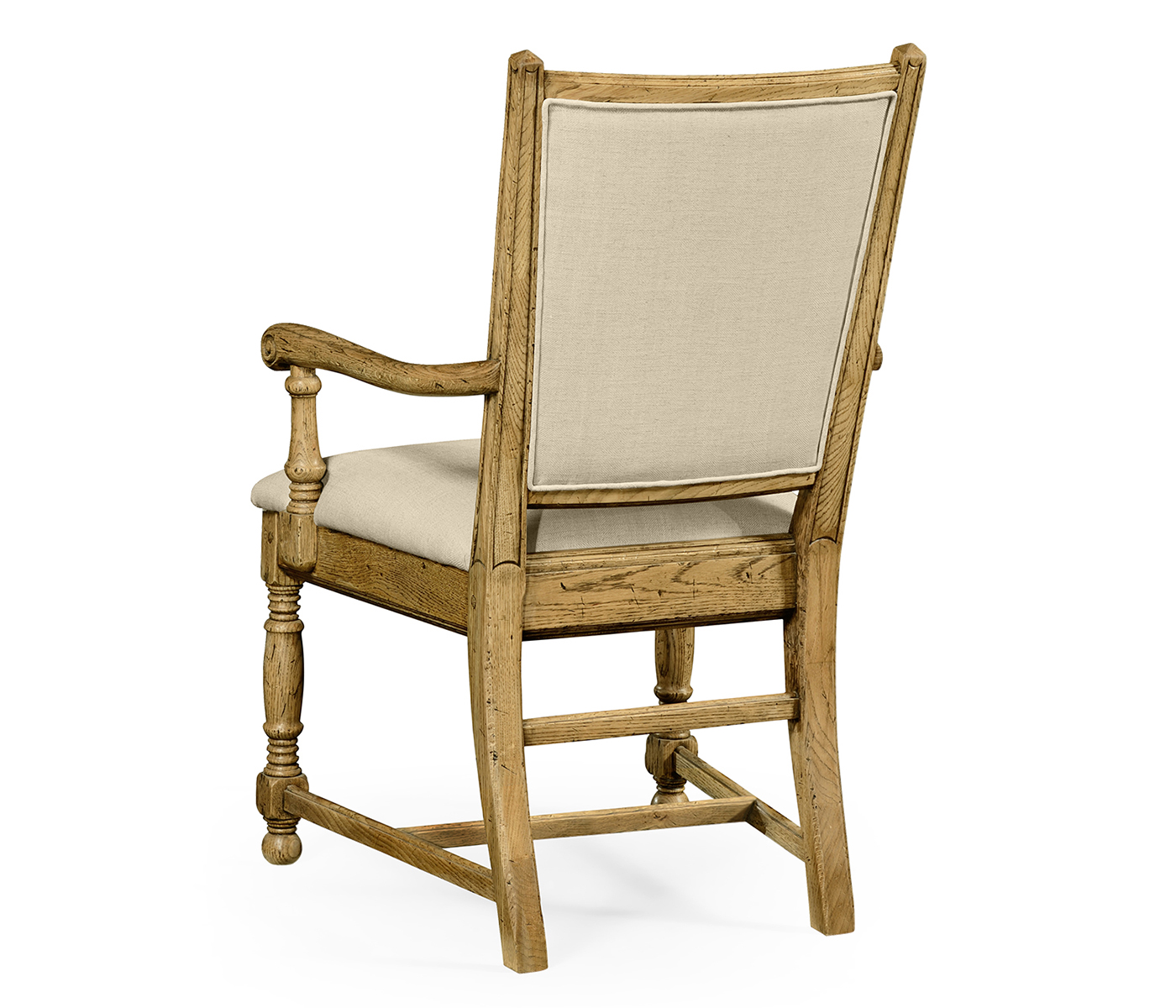 Distressed Natural Oak Country Arm Chair