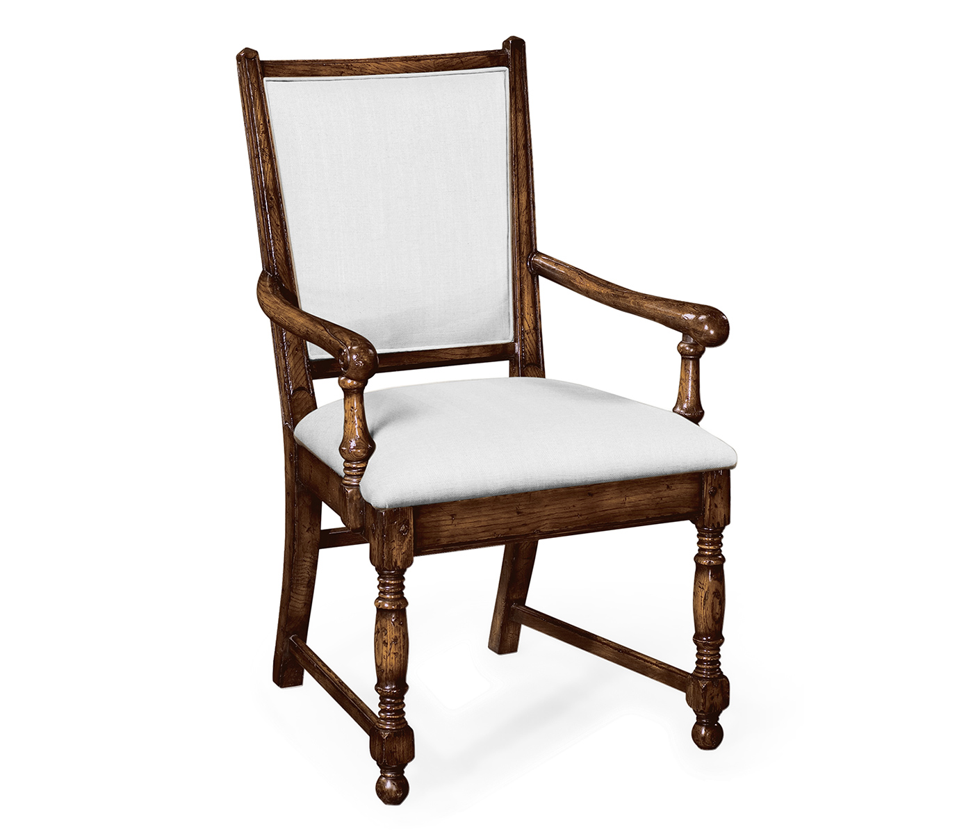 Distressed Dark Oak Country Arm Chair