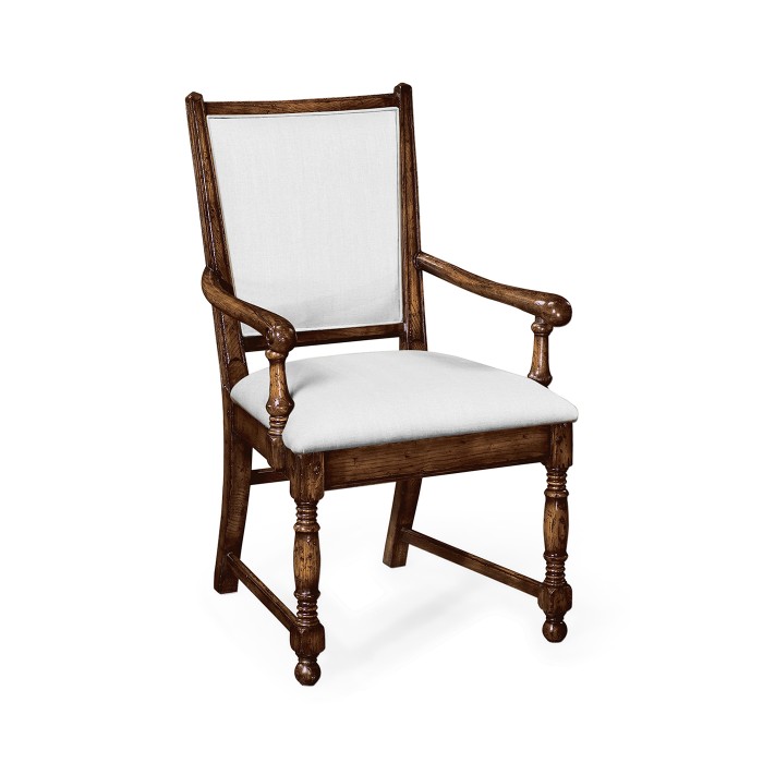 Distressed Dark Oak Country Arm Chair