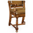 Distressed Medium Walnut Country Arm Chair