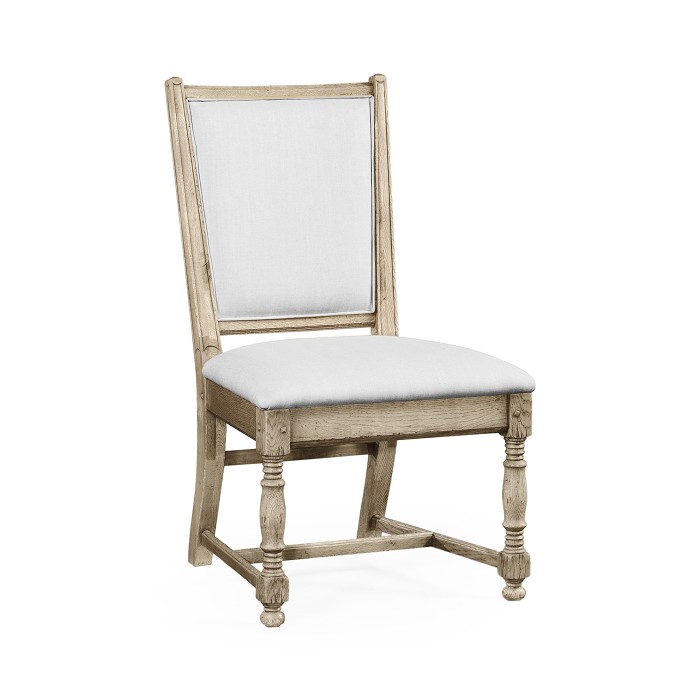 Distressed Grey Oak Country Side Chair