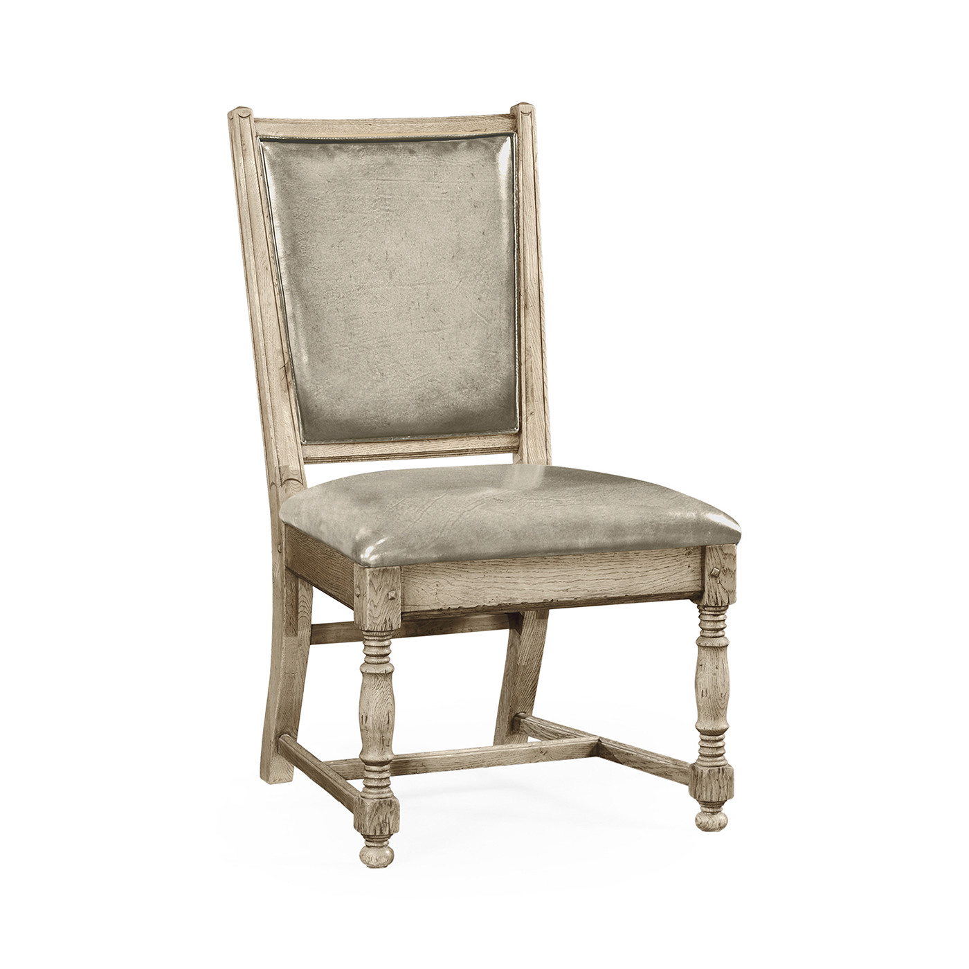Distressed Grey Oak Country Side Chair