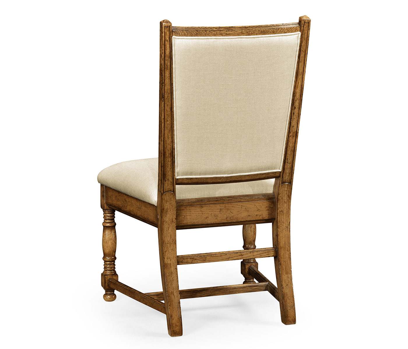 Distressed Light Brown Chestnut Country Side Chair