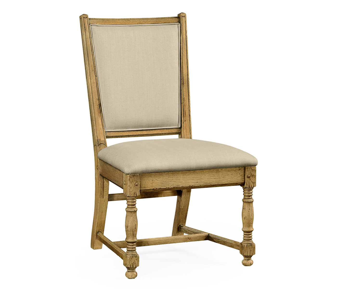 Distressed Natural Oak Country Side Chair