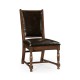 Distressed Dark Oak Country Side Chair