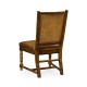 Distressed Medium Walnut Country Side Chair